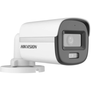 HIKVISION 2 MP Smart Hybrid Light with ColorVu Fixed Mini Bullet DS-2CE10DF0T-LPFS 2.8MM Outdoor Security Camera with Night Vision and Analog Connectivity  (Compatible with Mobile)